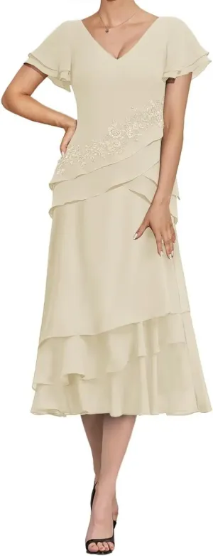 2 Pieces Mother of The Bride Dresses Lace Appliques Formal Evening Gowns Long Wedding Guest Dress