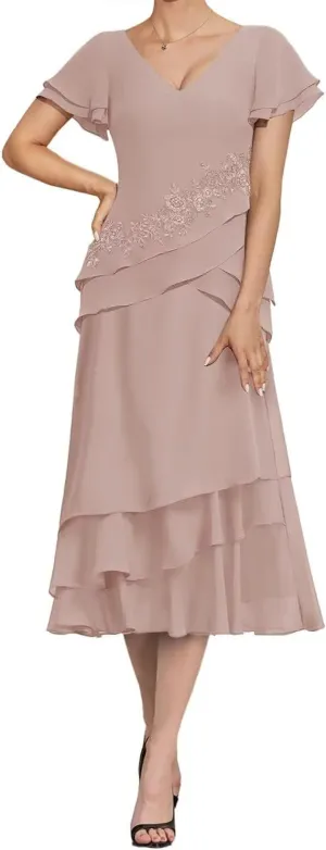 2 Pieces Mother of The Bride Dresses Lace Appliques Formal Evening Gowns Long Wedding Guest Dress