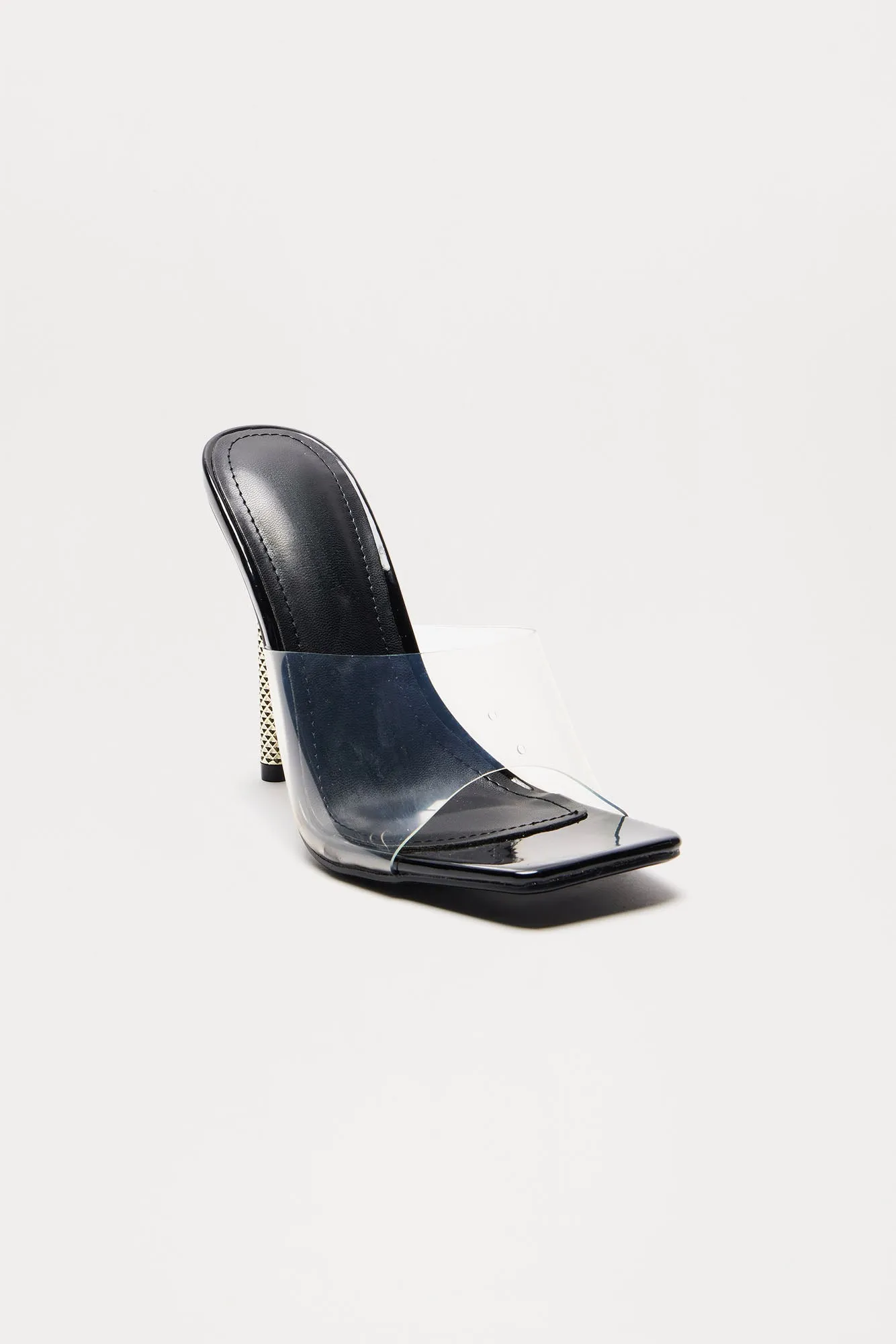 Aleeya Clear Heels - Black