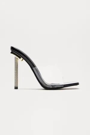 Aleeya Clear Heels - Black