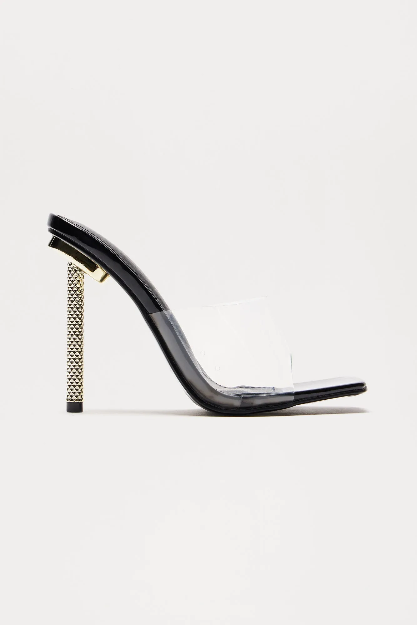 Aleeya Clear Heels - Black