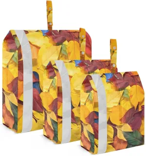 Autumn Leaf Packing Cubes Set of 3, Lightweight Travel Luggage Organizers Foldable Bags for Easy Packing and Organization