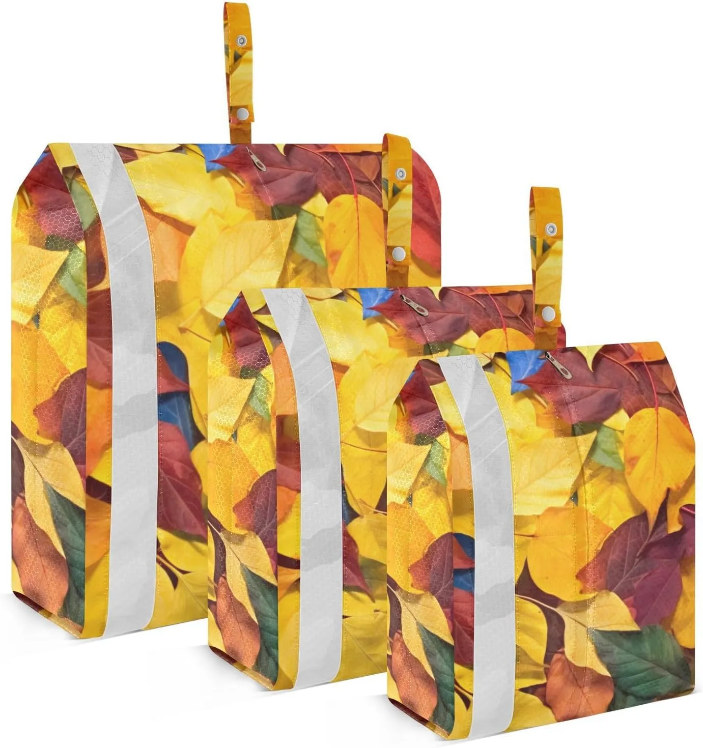 Autumn Leaf Packing Cubes Set of 3, Lightweight Travel Luggage Organizers Foldable Bags for Easy Packing and Organization