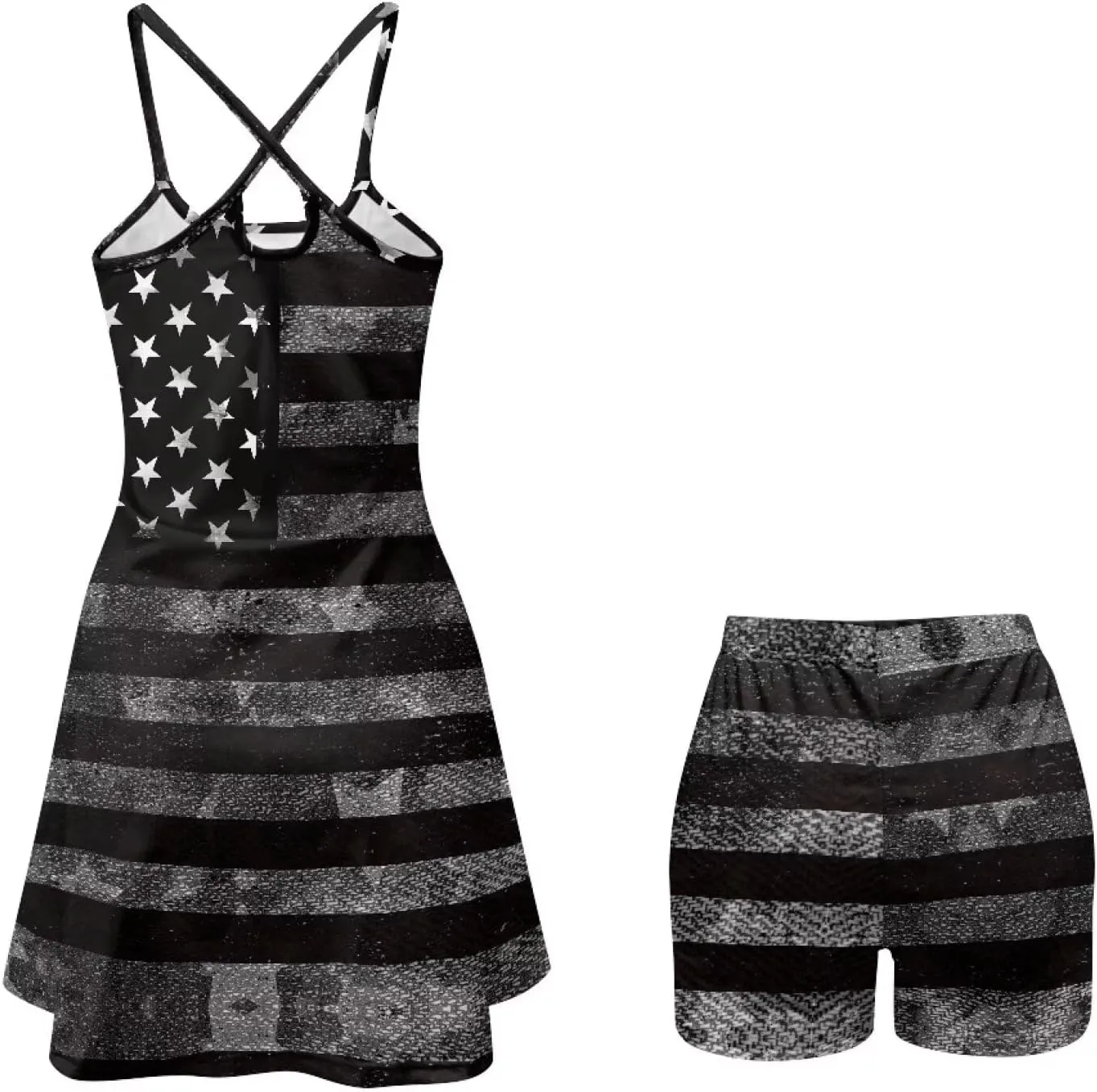Biyejit Womens Tennis Dress, Workout Dress with Shorts Pockets Sleeveless Golf Athletic Dresses Quick Dry Pickleball Outfits