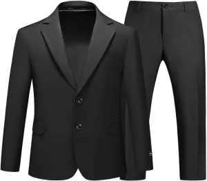 Boys Slim Fit Suit Tuxedo Jacket for Boys Blazer and Pants 2 Piece Suits Set for Kids