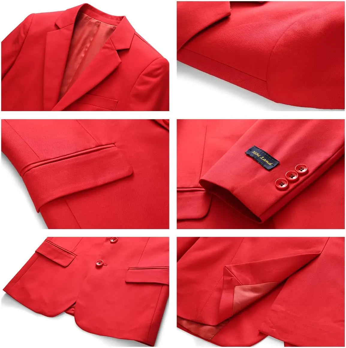 Boys Slim Fit Suit Tuxedo Jacket for Boys Blazer and Pants 2 Piece Suits Set for Kids