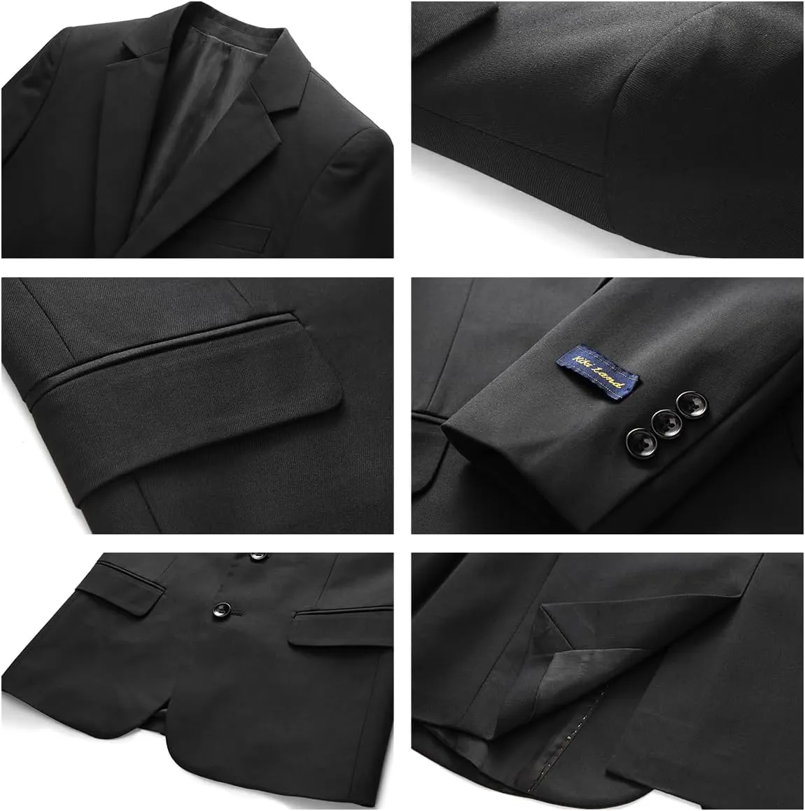 Boys Slim Fit Suit Tuxedo Jacket for Boys Blazer and Pants 2 Piece Suits Set for Kids