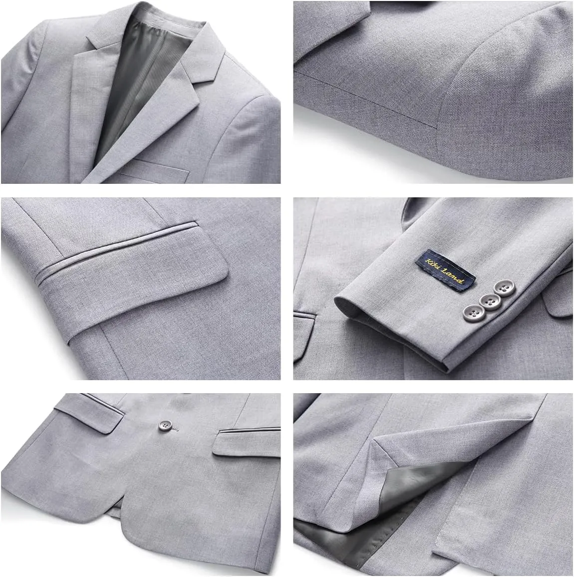 Boys Slim Fit Suit Tuxedo Jacket for Boys Blazer and Pants 2 Piece Suits Set for Kids