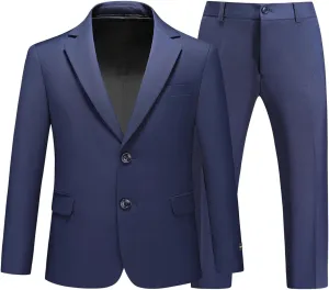 Boys Slim Fit Suit Tuxedo Jacket for Boys Blazer and Pants 2 Piece Suits Set for Kids