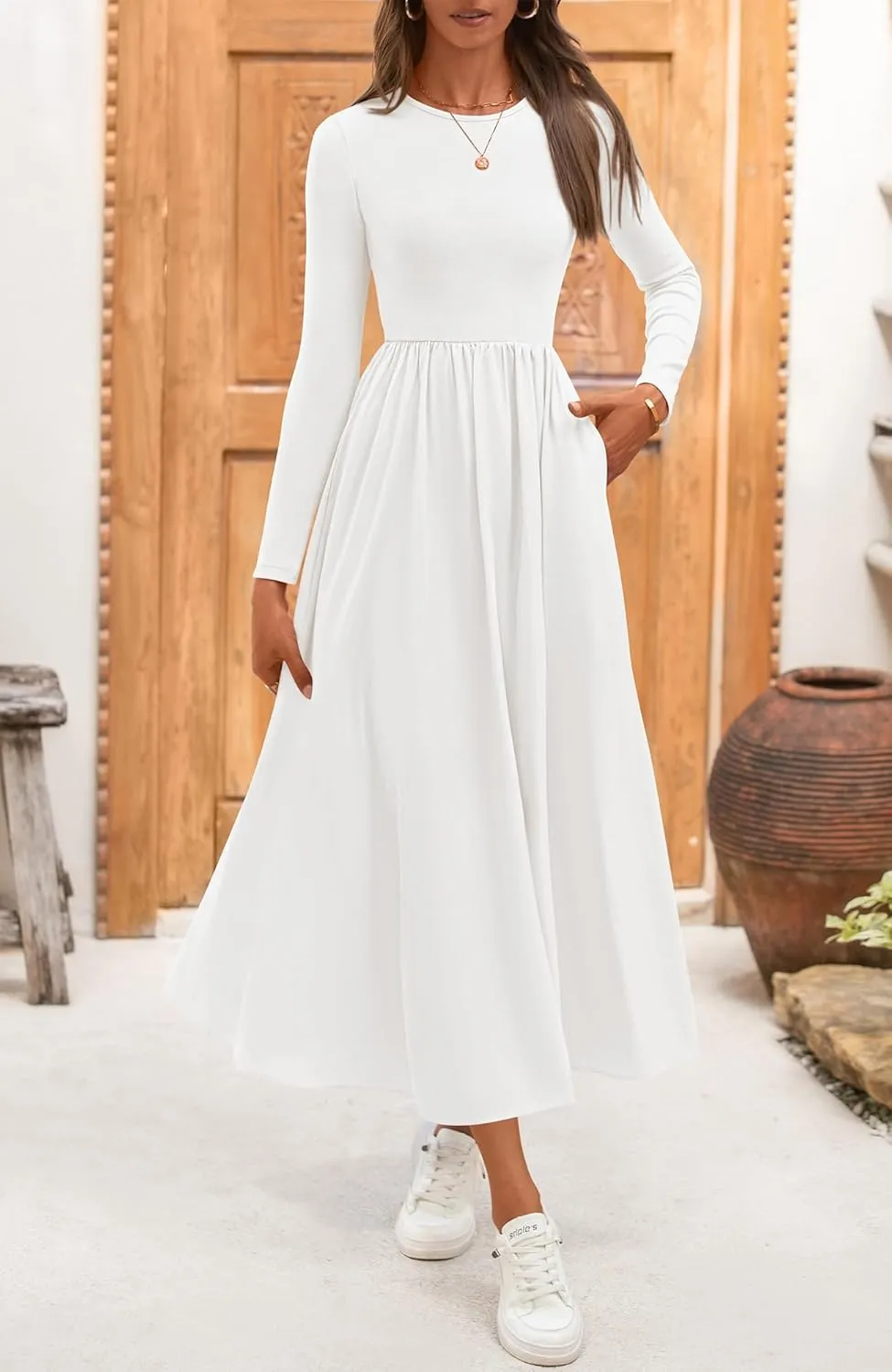 BTFBM Casual Long Sleeve Dresses Spring Dresses 2025 Wedding Guest Dress Midi Dress Flowy Bohemian Long Dress