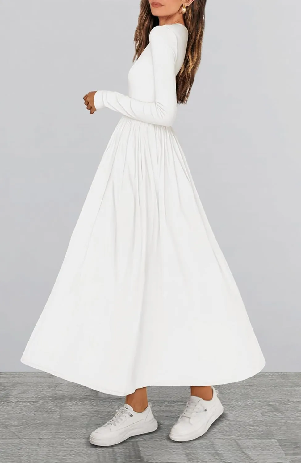 BTFBM Casual Long Sleeve Dresses Spring Dresses 2025 Wedding Guest Dress Midi Dress Flowy Bohemian Long Dress