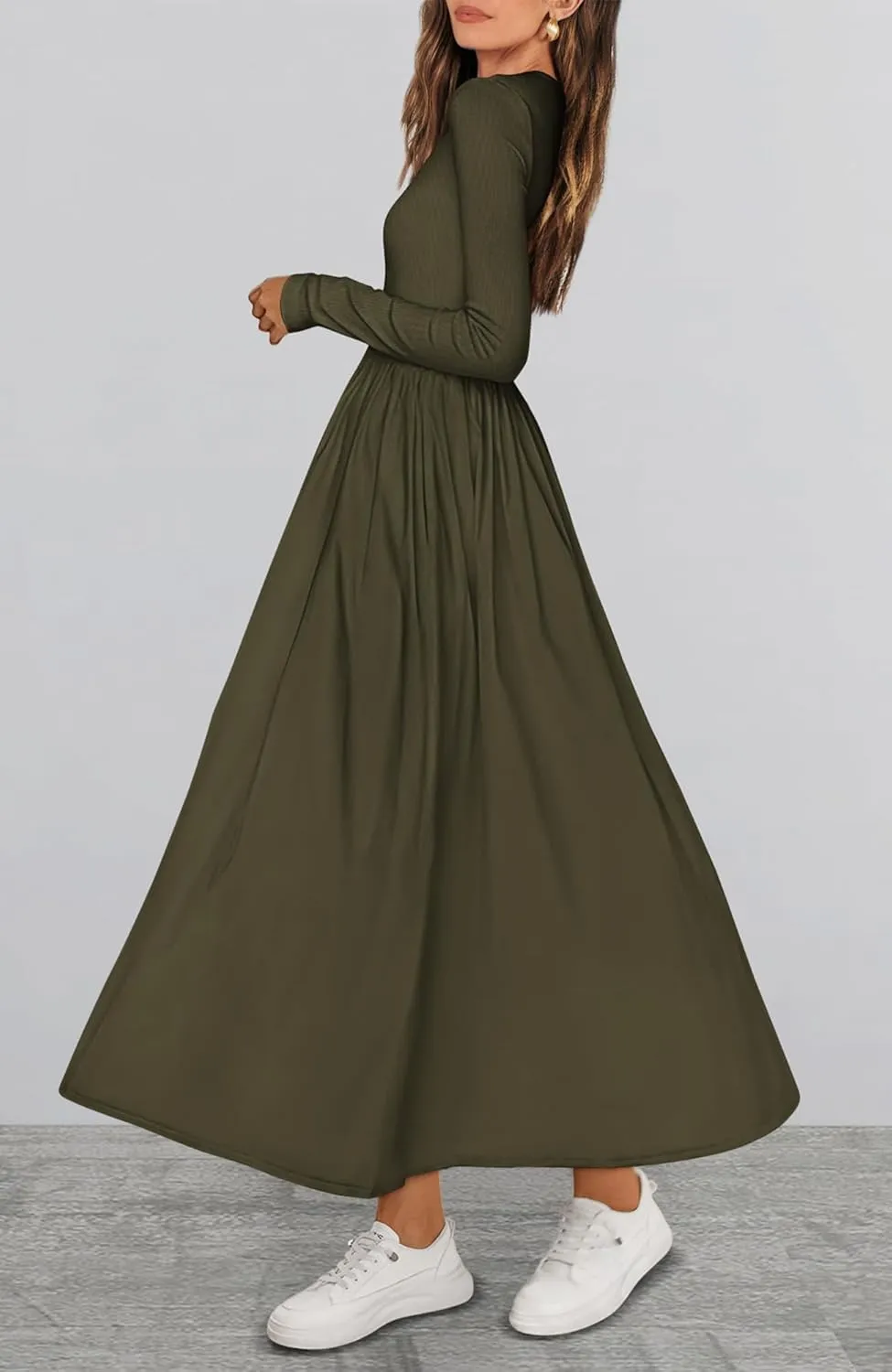 BTFBM Casual Long Sleeve Dresses Spring Dresses 2025 Wedding Guest Dress Midi Dress Flowy Bohemian Long Dress