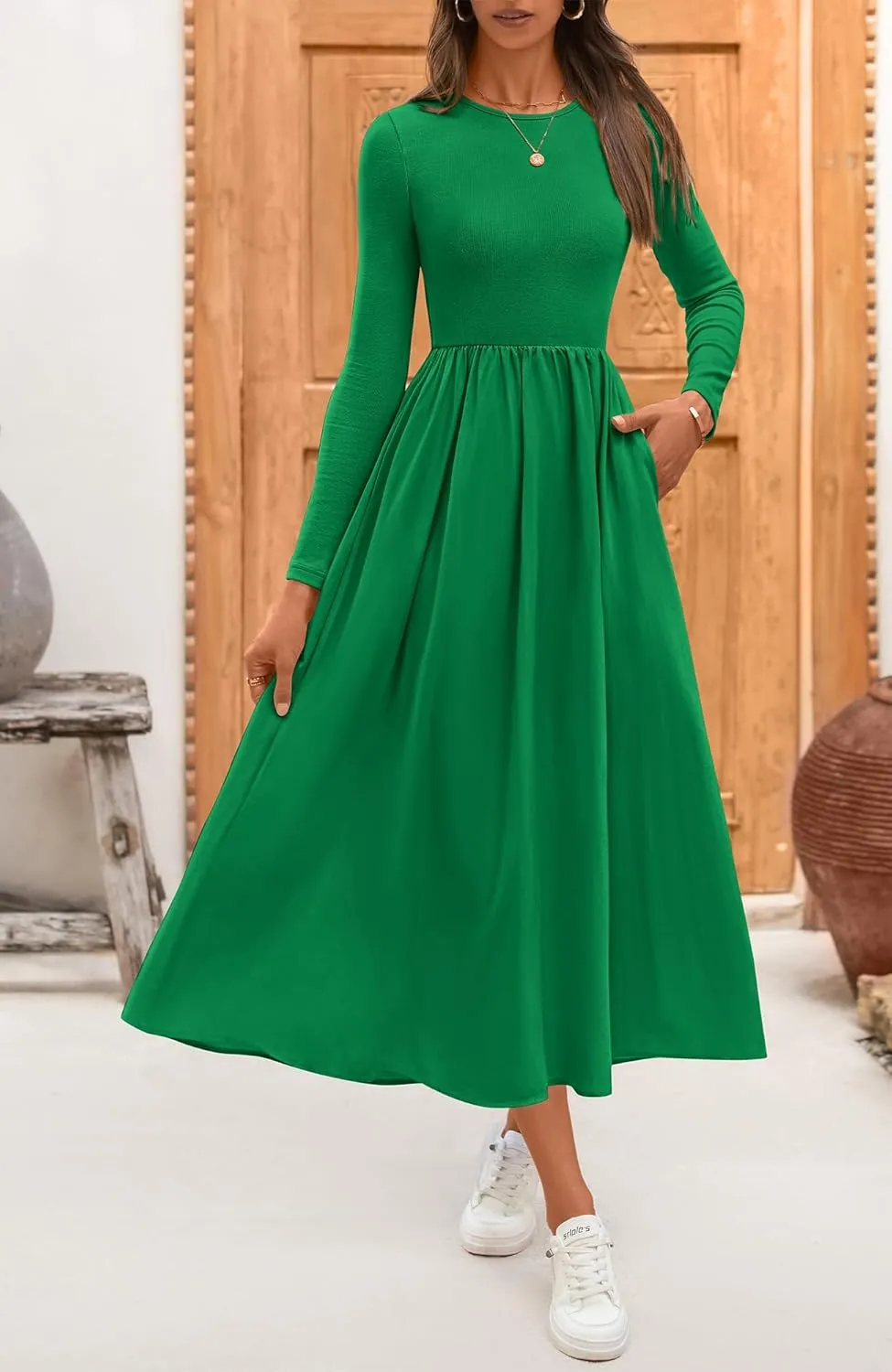 BTFBM Casual Long Sleeve Dresses Spring Dresses 2025 Wedding Guest Dress Midi Dress Flowy Bohemian Long Dress