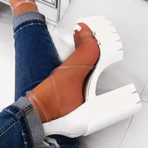 Chunky Heel Night Club Party Platform