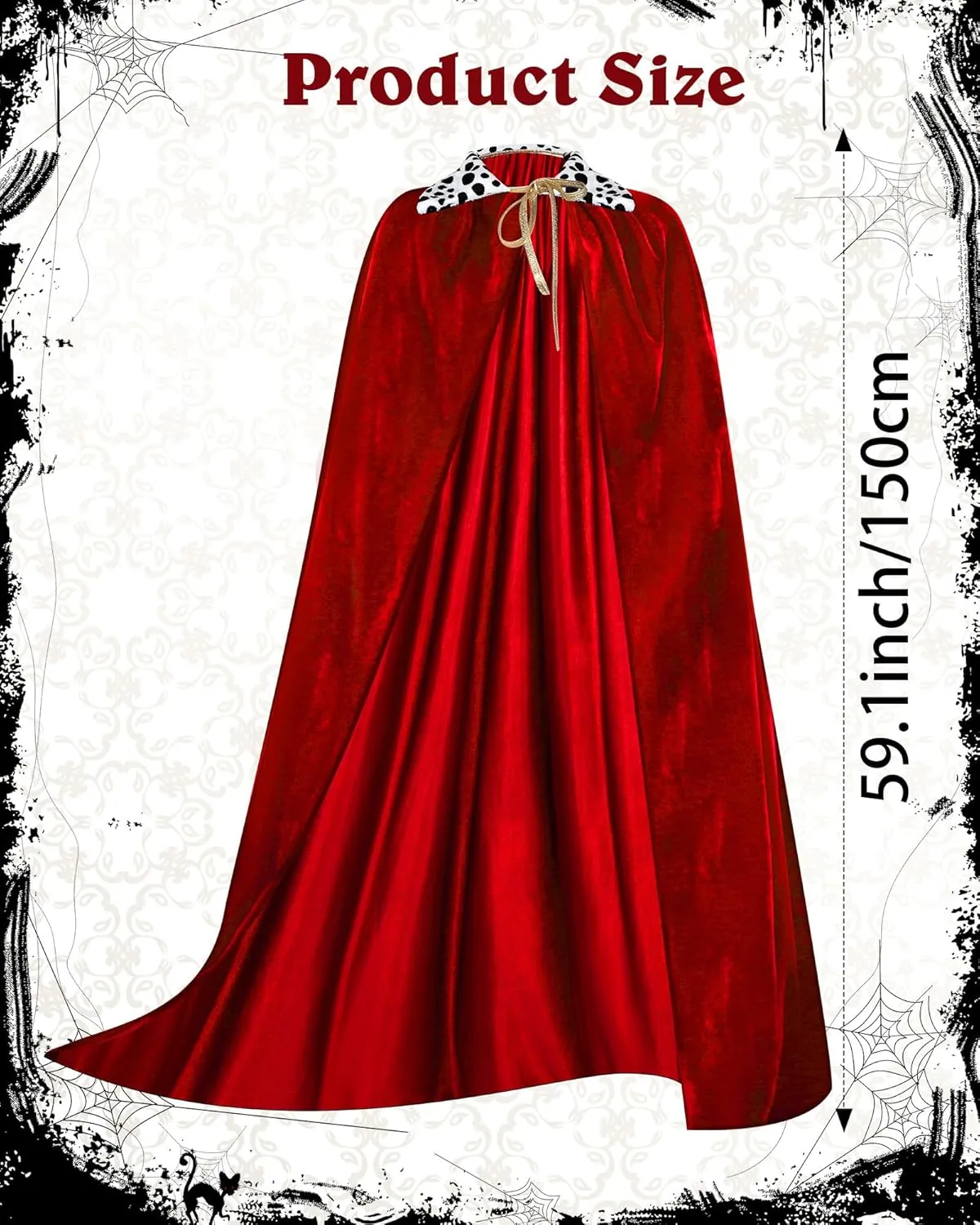 Cindeer 3 Pcs Kid Adult Emperor Cape Costume Set Men Medieval Emperor Robe Cape Regal Crown Scepter for Carnival Cosplay