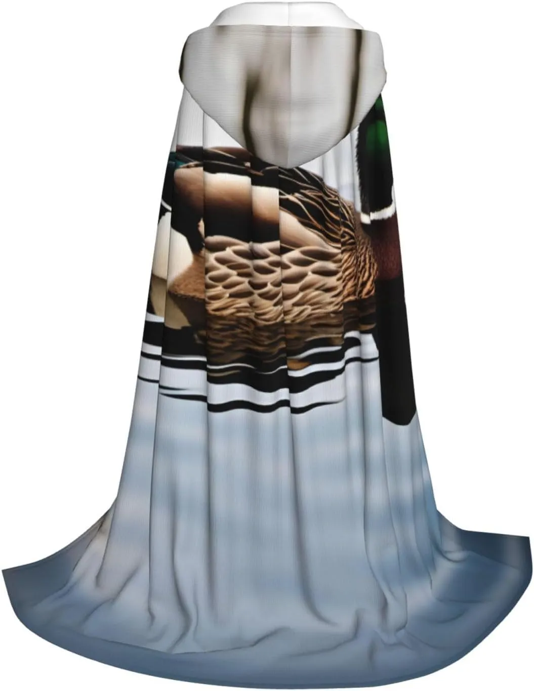 domestic duck print Medieval Hooded Cloak, Halloween Renaissance Costume, Viking Style, Ranger Unisex Cape