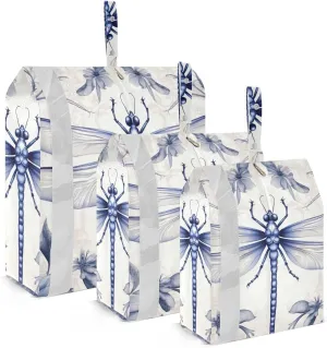 Dragonfly Packing Cubes Set of 3, Lightweight Travel Luggage Organizers Foldable Bags for Easy Packing and Organization
