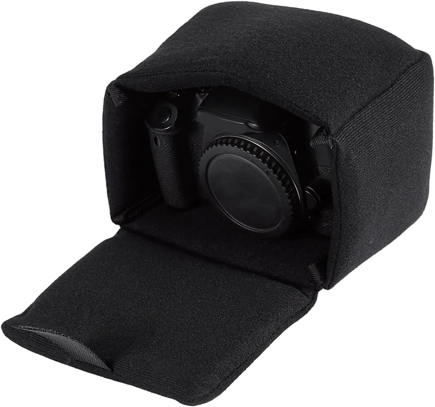 DSLR Camera Bag Insert Shockproof Protection Camera Case Bag Accessory Photoggraphing Velvet Material Easy Install Portable (black)