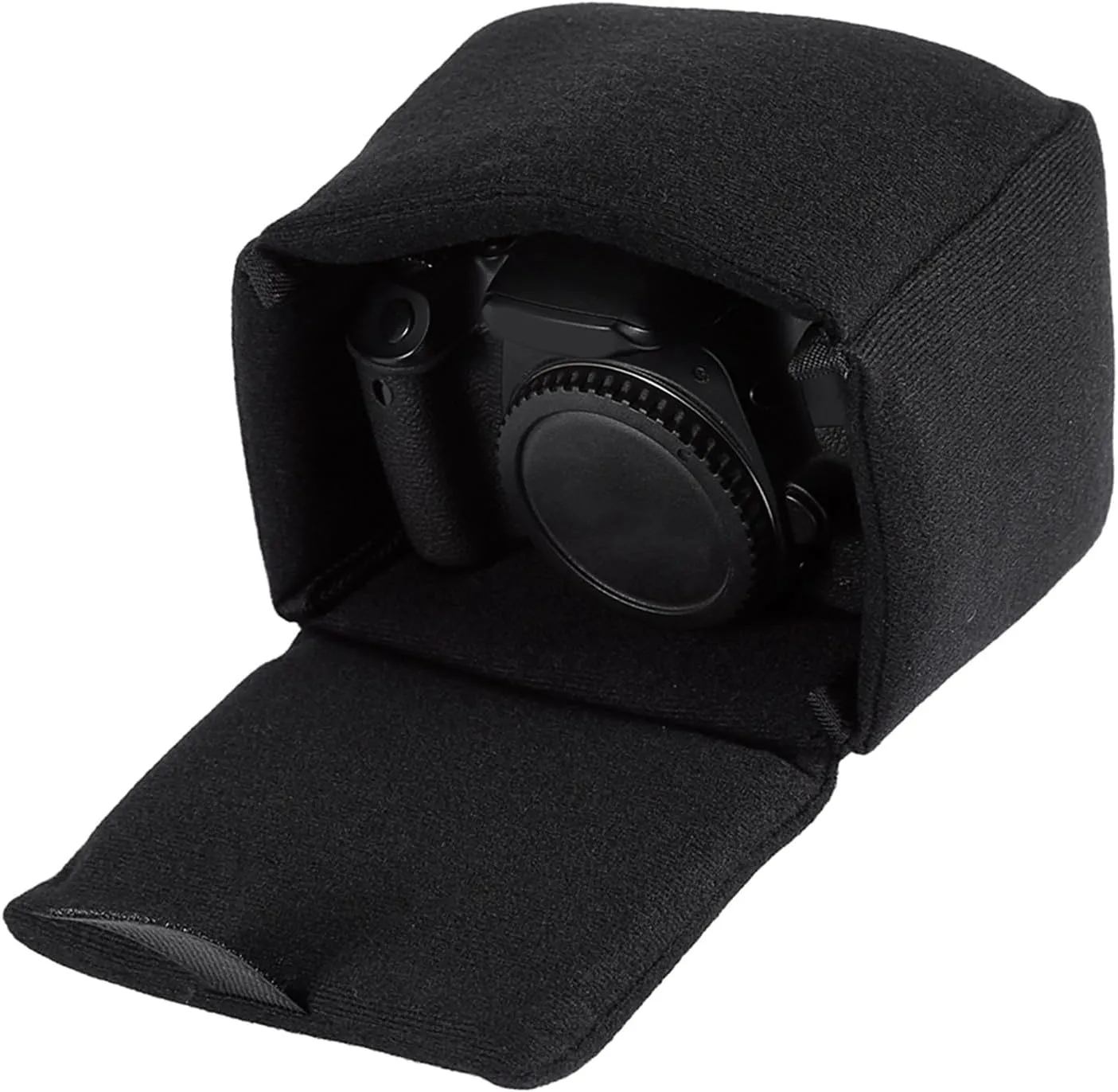 DSLR Camera Bag Insert Shockproof Protection Camera Case Bag Accessory Photoggraphing Velvet Material Easy Install Portable (black)