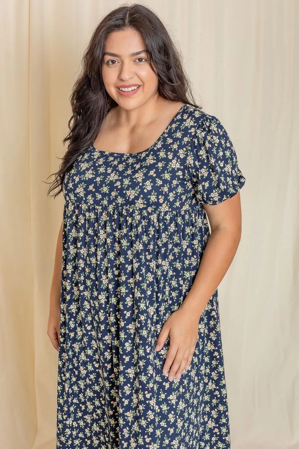 Eloges Womens Summer Tea-Length Maxi Dresses| S-3X | Floral Tropical Polka Dot