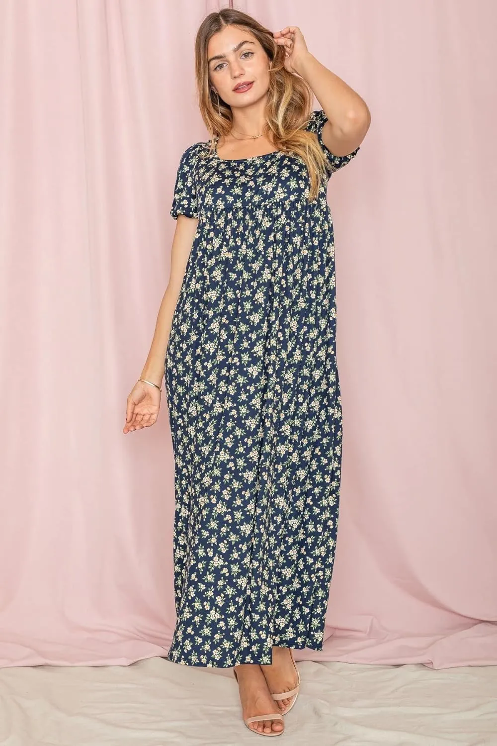 Eloges Womens Summer Tea-Length Maxi Dresses| S-3X | Floral Tropical Polka Dot