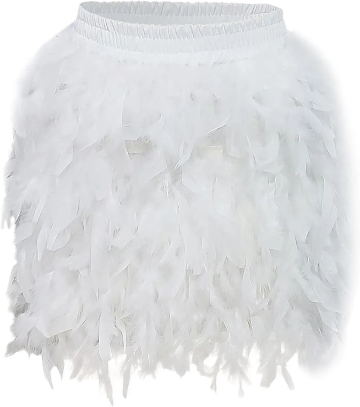 Fashion Women's Turkey Feather Short Half Skirt - 2024 Trendy European and American Style
