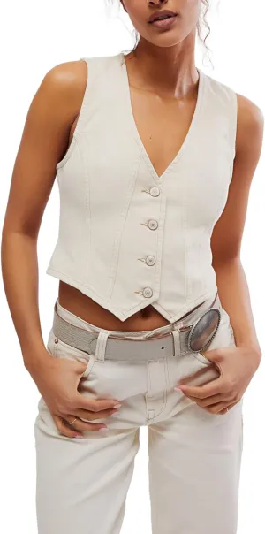 Free People Women's Tate Denim Vest