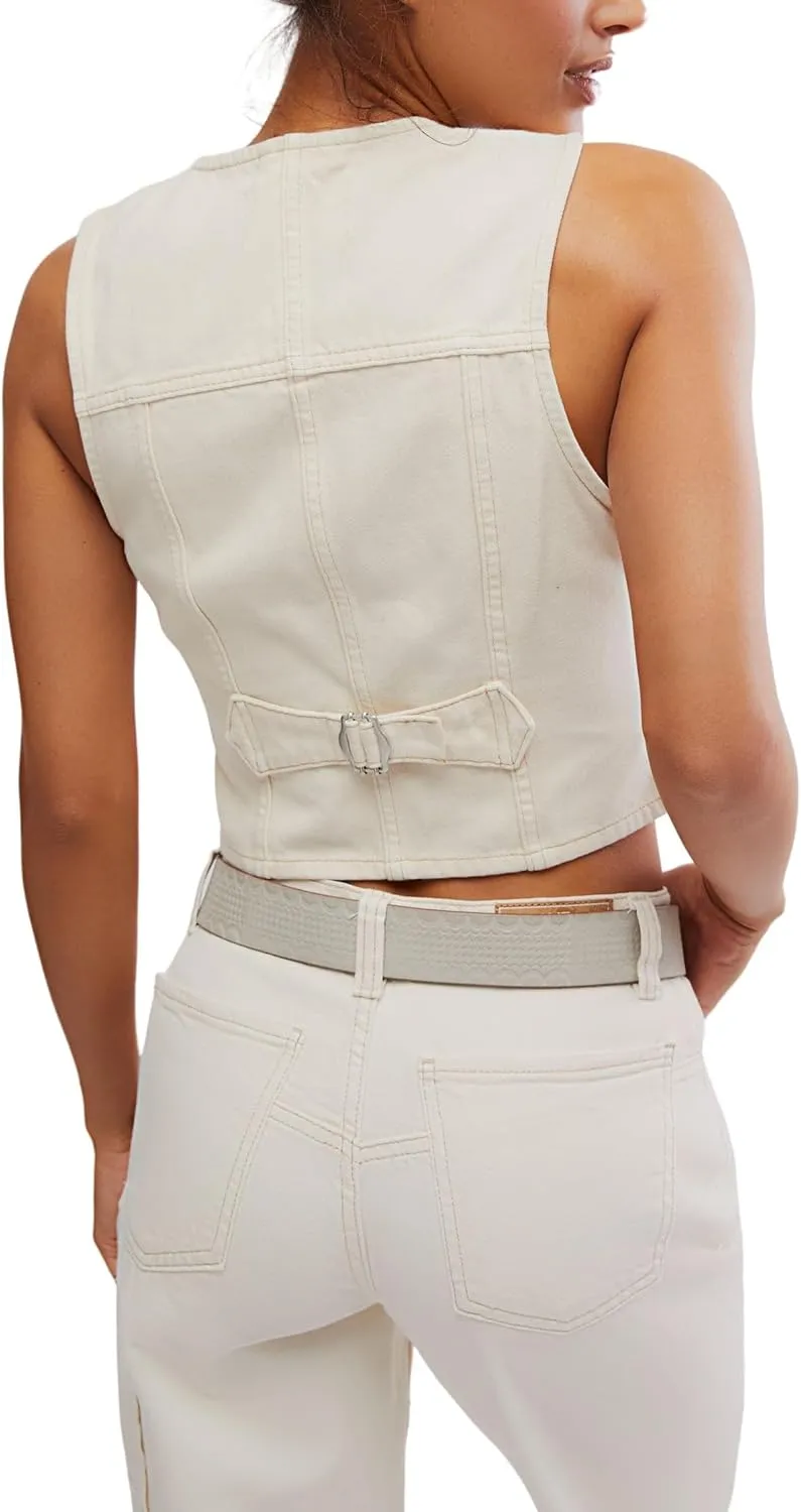 Free People Women's Tate Denim Vest