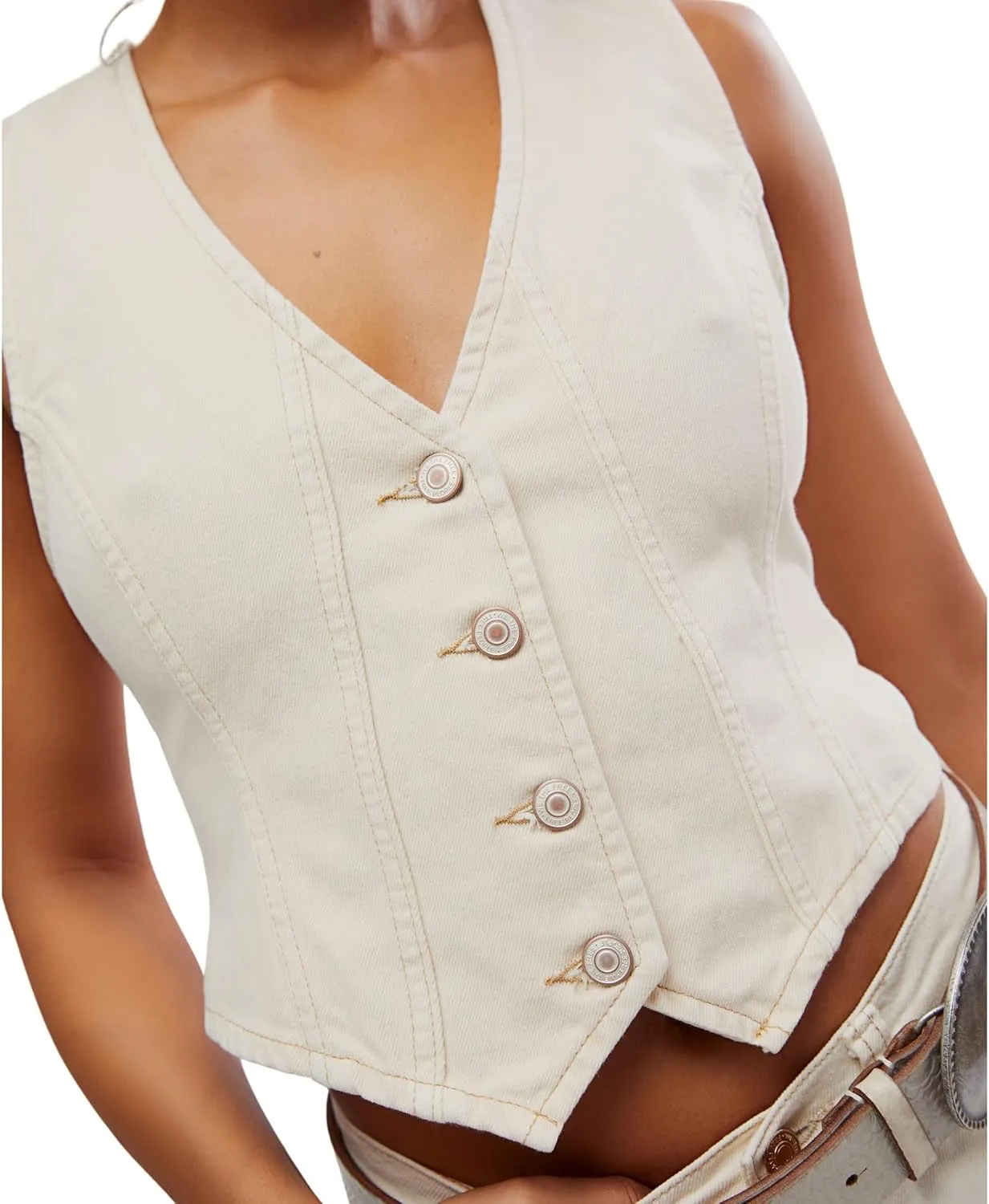 Free People Women's Tate Denim Vest