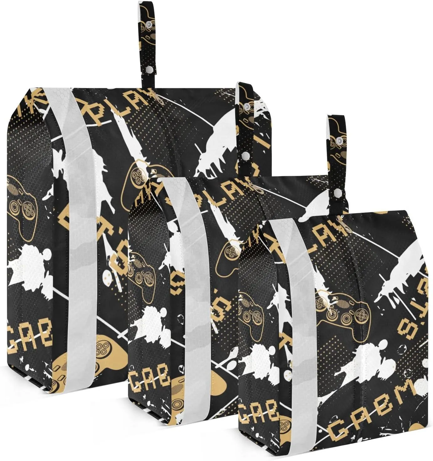 Gamepad Controller Packing Cubes Set of 3, Lightweight Travel Luggage Organizers Foldable Bags for Easy Packing and Organization