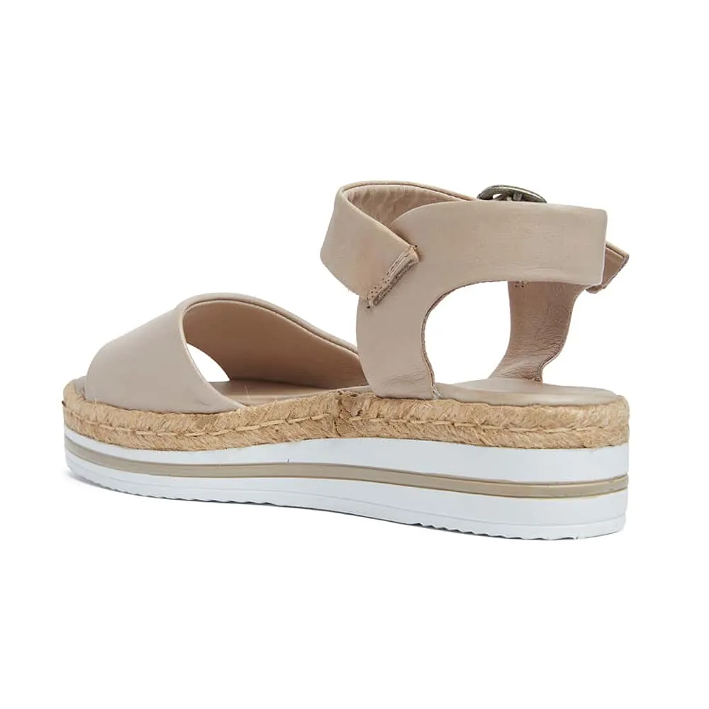 Holiday Espadrille in Nude Leather