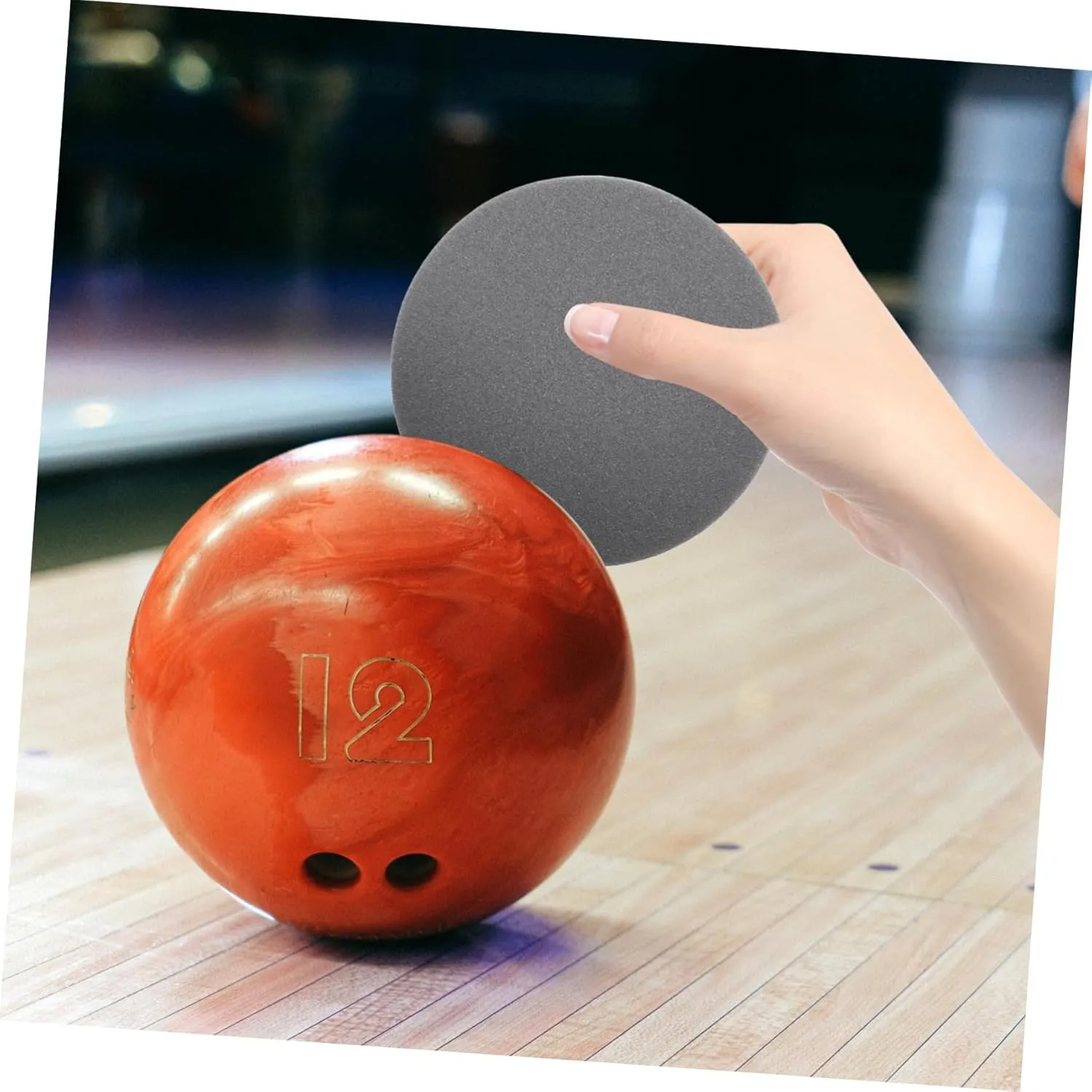 HOMSFOU Sets Bowling Ball Clean Pad Sponge Cleaning Pad for Balls and Easy to Use Pcs