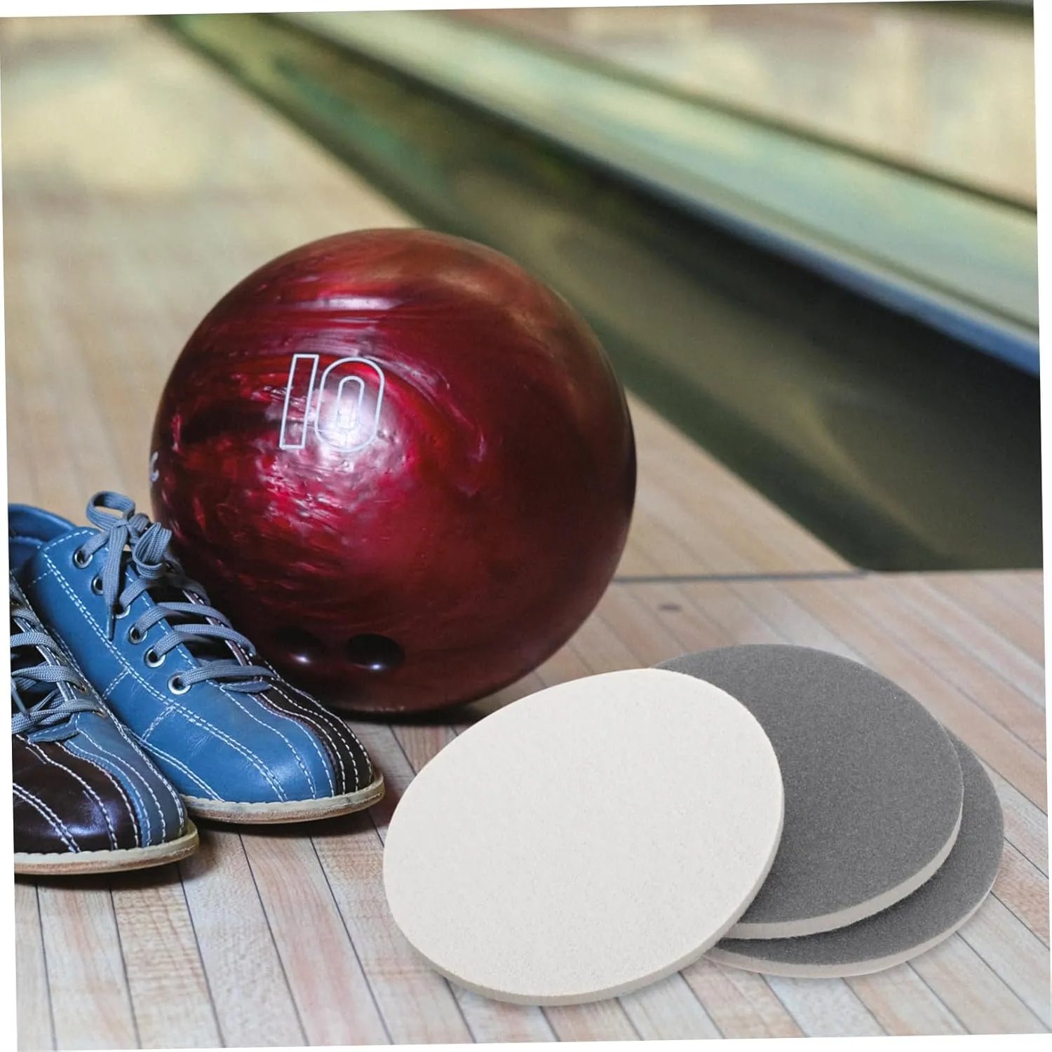HOMSFOU Sets Bowling Ball Clean Pad Sponge Cleaning Pad for Balls and Easy to Use Pcs