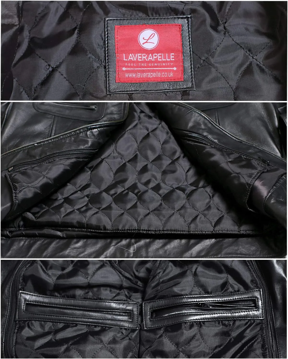 Laverapelle Men's Genuine Lambskin Leather Jacket (Black, Regal Jacket) - 1501270