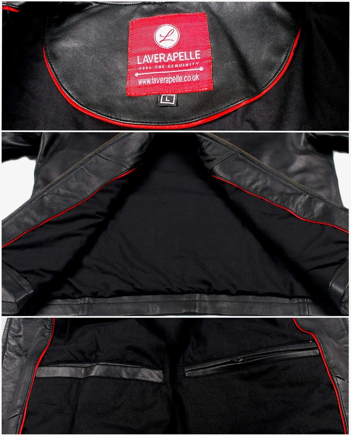 Laverapelle Men's Genuine Lambskin Leather Jacket (Black, Regal Jacket) - 1501270