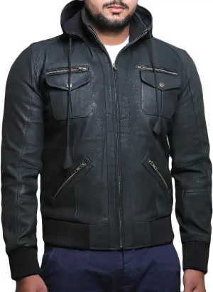 Laverapelle Men's Genuine Lambskin Leather Jacket (Black, Regal Jacket) - 1501270