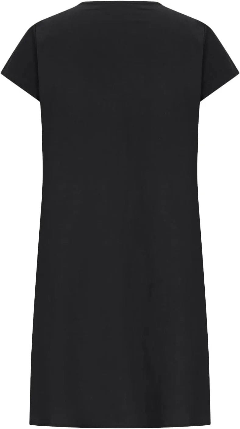 Linen Dresses for Women 2025 Short Sleeve Summer Casual Midi Dress Ruched Spring Dresses Beach Sundress
