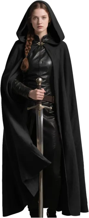 L'VOW Medieval Hooded Cloak Renaissance Cape with Hood Halloween Sorcerer Cosplay Hobbit Costume