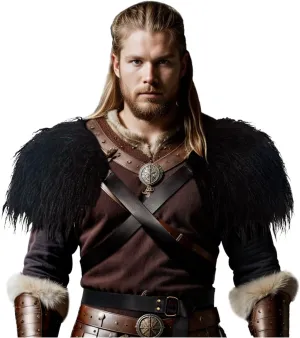 L'VOW Men's Faux Fur Collar Medieval Winter Warm Shoulder Wrap Viking Warrior Short Cape Shawl Halloween LARP Cosplay Costume