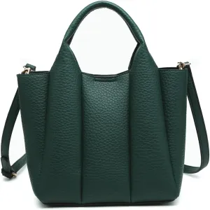 Maddox Pleated Handbags and Purses for Women Ladies Vegan Leather Top Handle Satchel Hobo Crossbody Shoulder Tote Bag