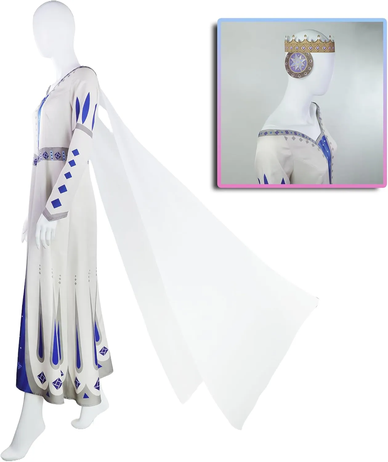 Magnifico Costume Wish Queen Amaya Cosplay Dress King Cloak Cape Halloween Party Carnival Outfits
