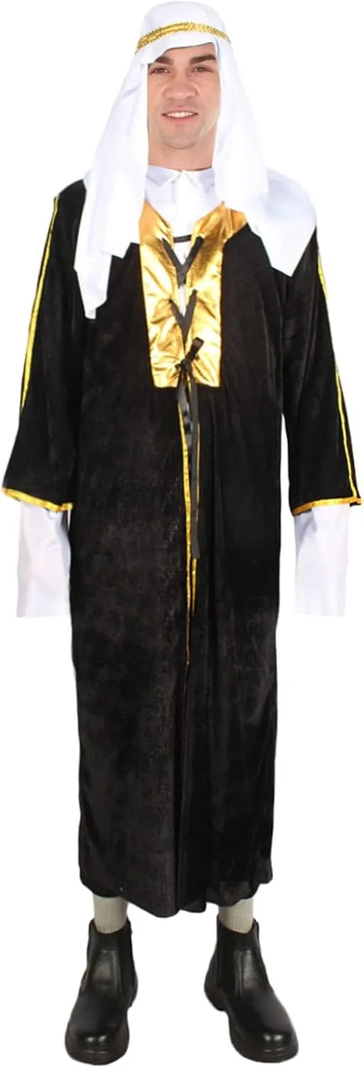 Men's Historical Costume  Halloween Cosplay Robe, Outer Cloak and Headdress | Ideal Cosply Bundle Fits All