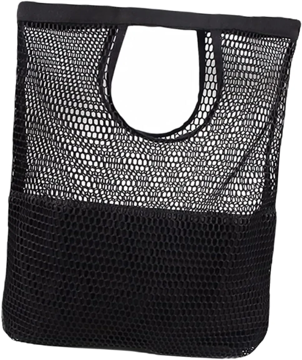 Mesh Design Shopping Tote Pouch High Capacity Reusable Beach Bag for Travel and Shopping Storage Easy to