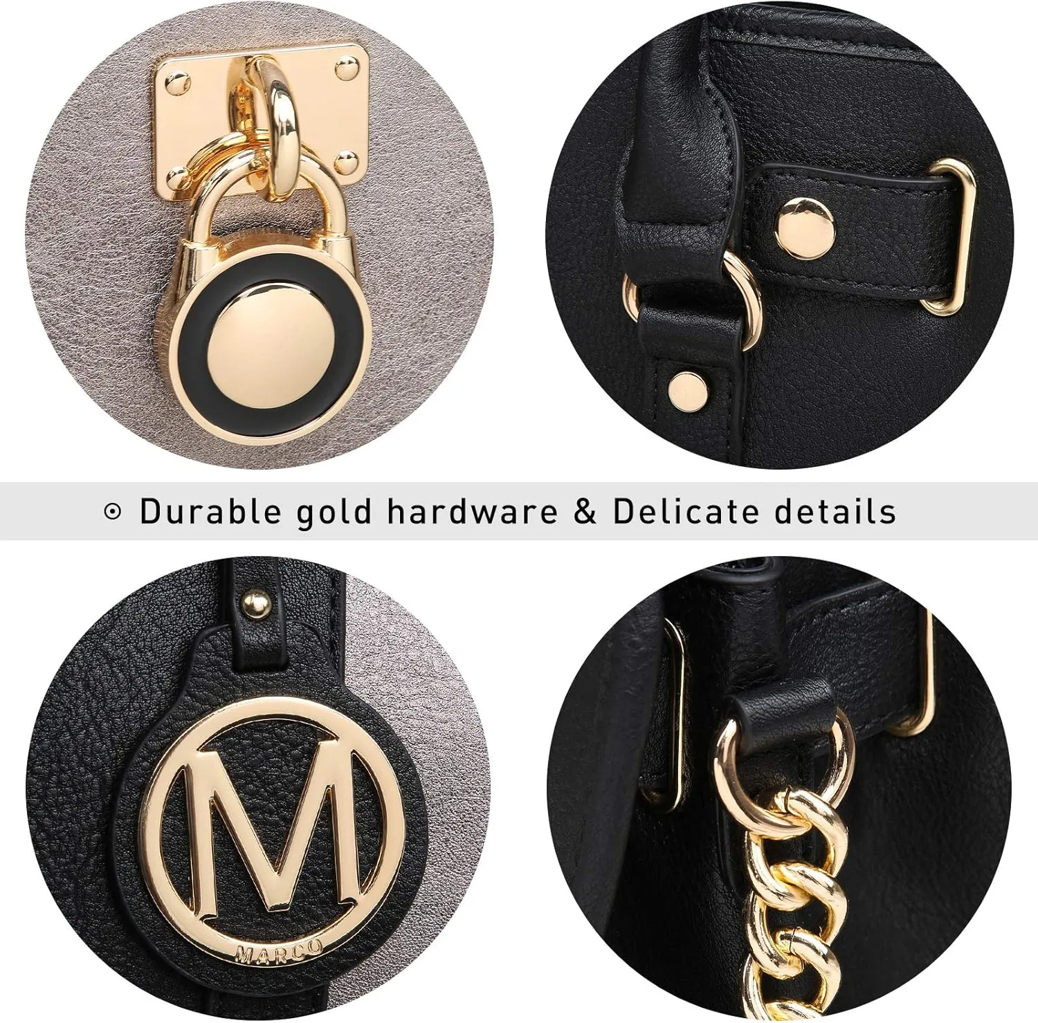 MKP Women Satchel Handbags Purses Two tone Top Handle Tote Shoulder Bags with Matching Wristlet Wallet Set 2pcs