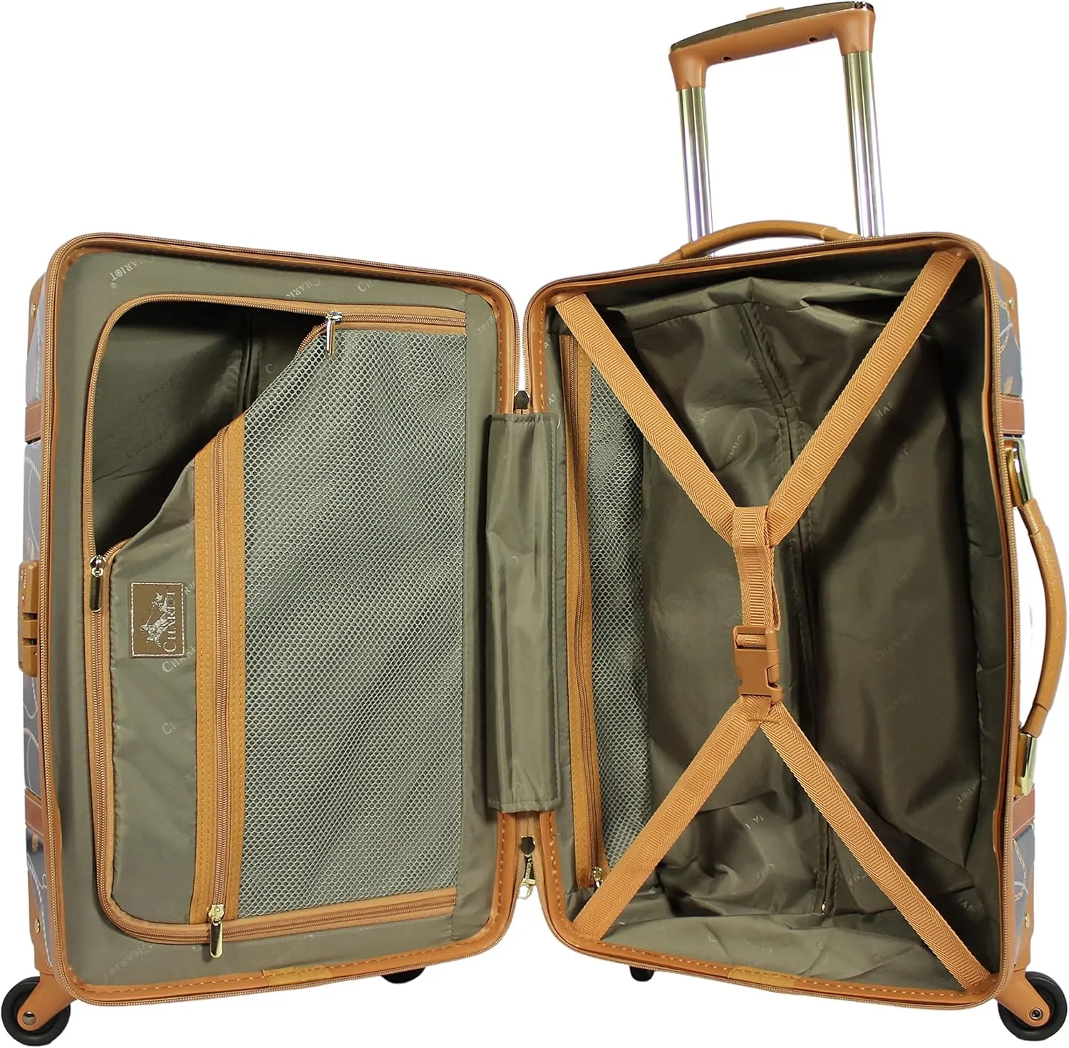 Regal Vintage Style Hardside Carry-On Retro Train Case Spinner Luggage, Black, 2-Piece Set (Tote/20-Inch)