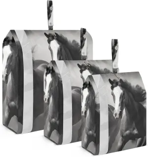 Running Horses Packing Cubes Set of 3, Lightweight Travel Luggage Organizers Foldable Bags for Easy Packing and Organization