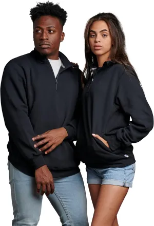 Russell Athletic Men's Dri Power Fleece Quarter Zip, Moisture Wicking, Cotton Blend, Relaxed Fit, Sizes S-4x
