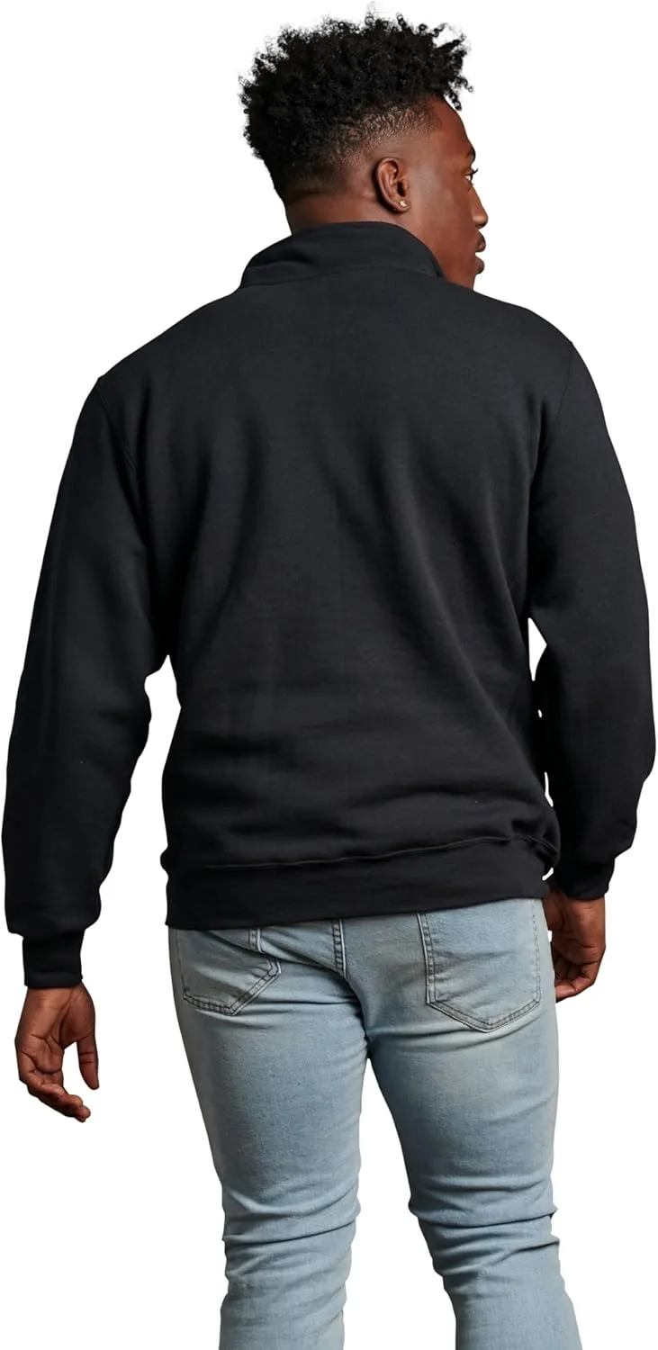 Russell Athletic Men's Dri Power Fleece Quarter Zip, Moisture Wicking, Cotton Blend, Relaxed Fit, Sizes S-4x