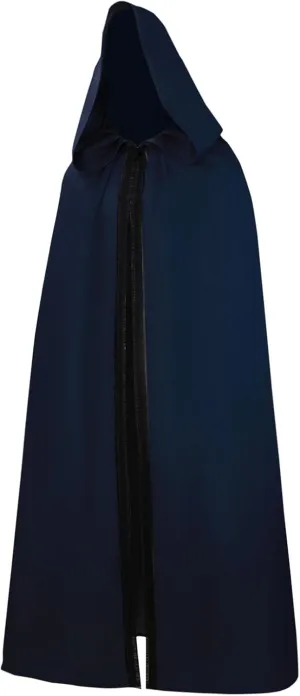 Ruziyoog Unisex Hooded Cloak Wizard Robe Costume Full Length Long Cape Mysterious Medieval Renaissance Halloween Costume