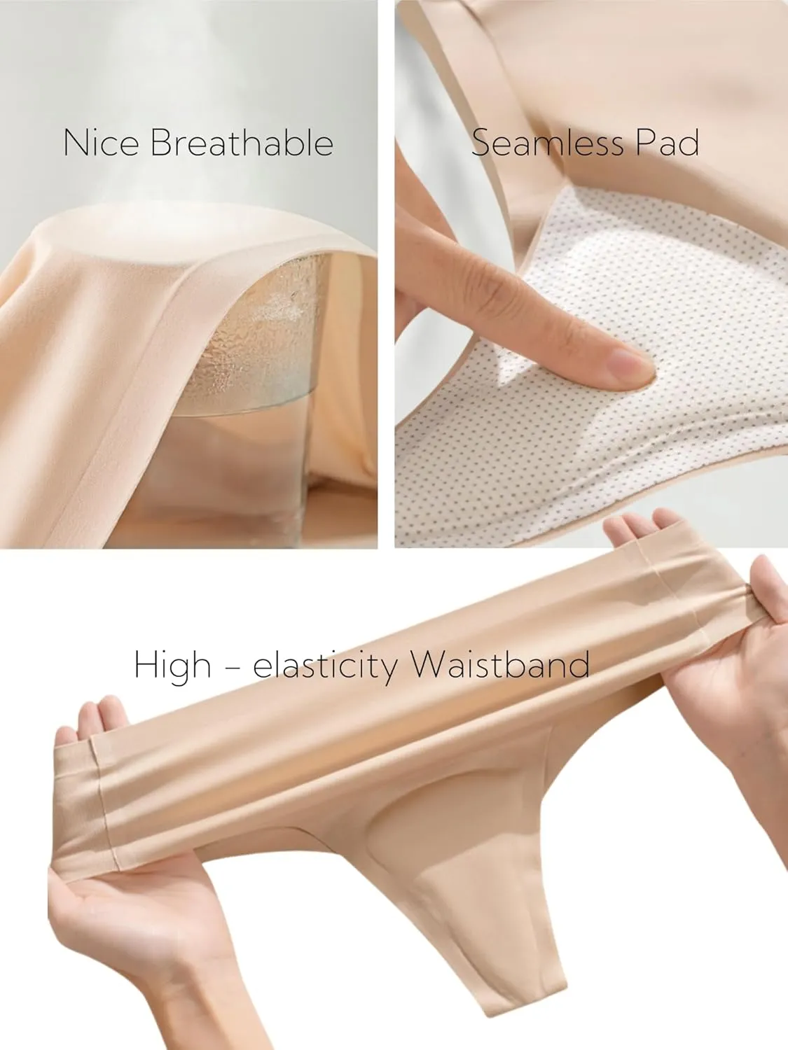 Seamless No Show Concealer Cover Workout Thongs Underwear for Women Panties Hider Underwear for Leggings
